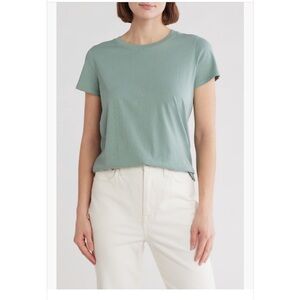 Madewell Vintage Crewneck Cotton T-Shirt in PALE EUCALYPTUS NWT Size Large
